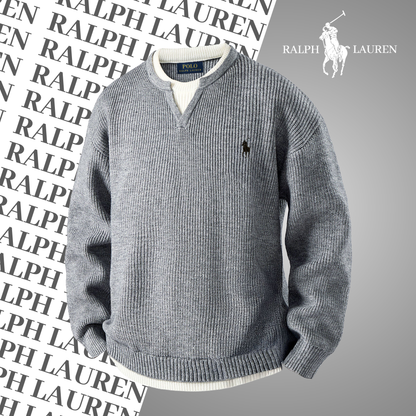 Pull Héritage à Col Fendu RL – Maille Signature